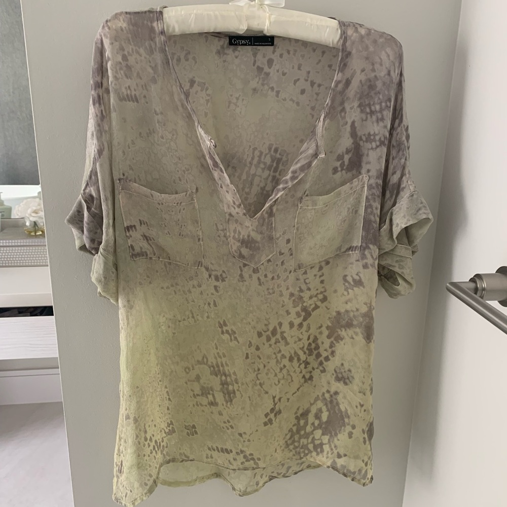 Gypsy animal print tunic size small